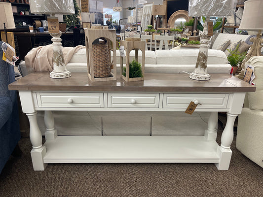 Tuscan Barndoor/Aged Pearl Sofa Table