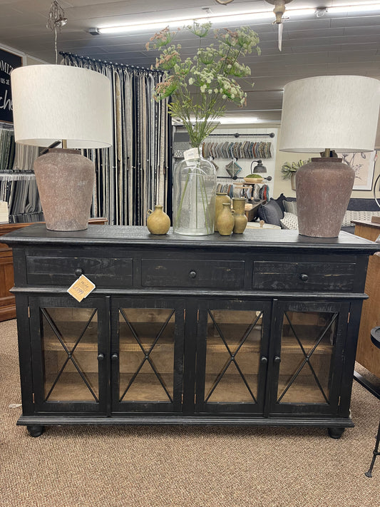 Vintage Charcoal Accent Cabinet