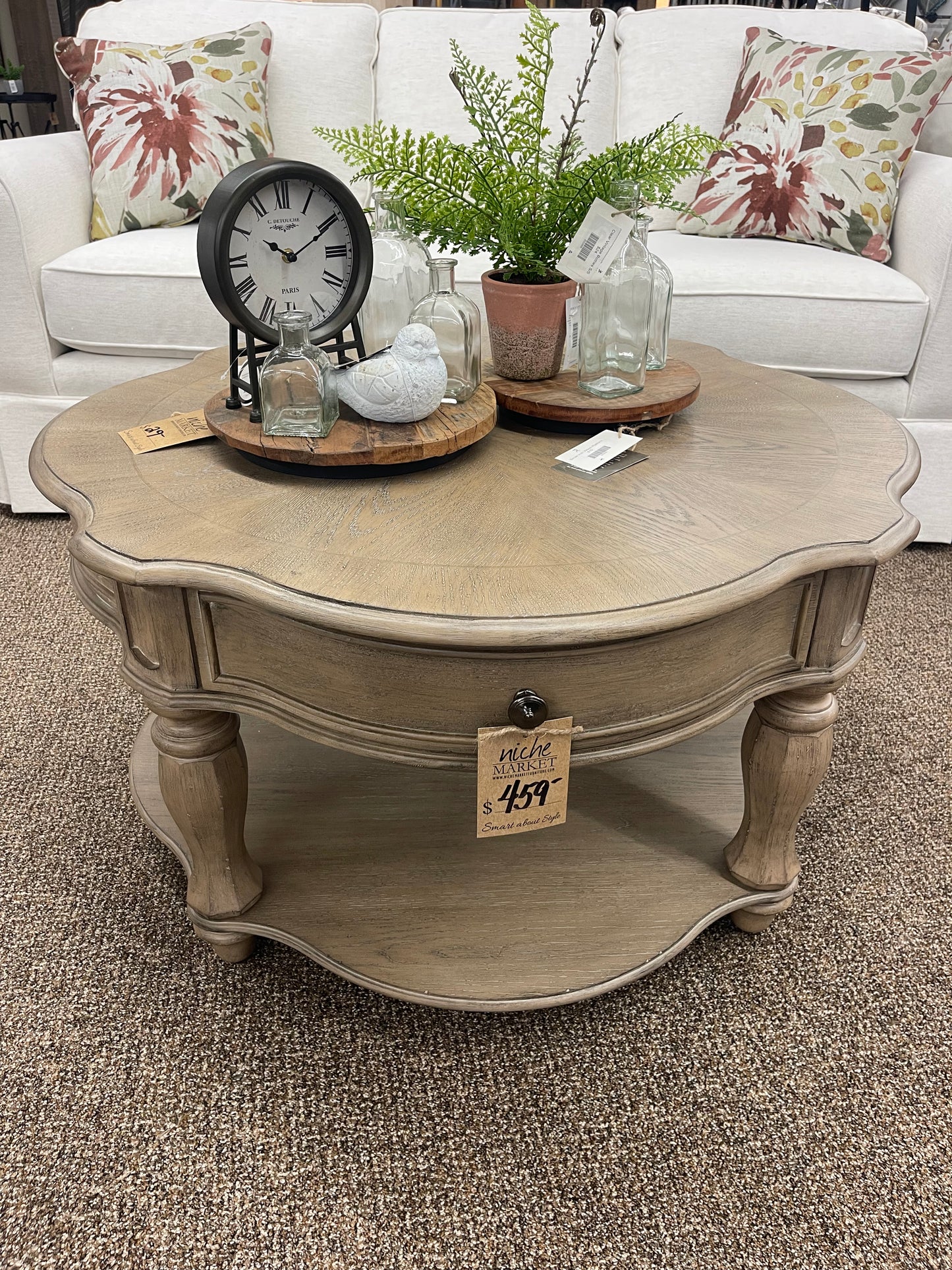 Magnolia Natural Round Cocktail Table